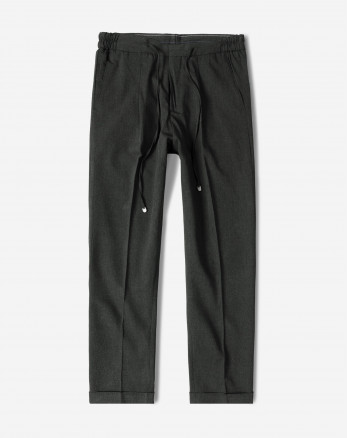 شلوار پارچه ای دمپا پاکتی مردانه ذغالی 24462129