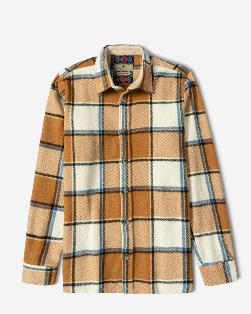 خرید و قیمت پیراهن ضخیم مردانه قهوه ای 24452316