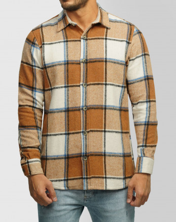 خرید و قیمت پیراهن ضخیم مردانه قهوه ای 24452316