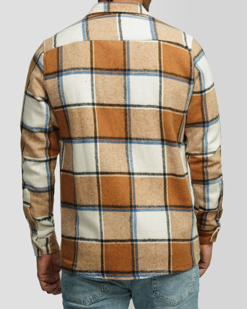 خرید و قیمت پیراهن ضخیم مردانه قهوه ای 24452316