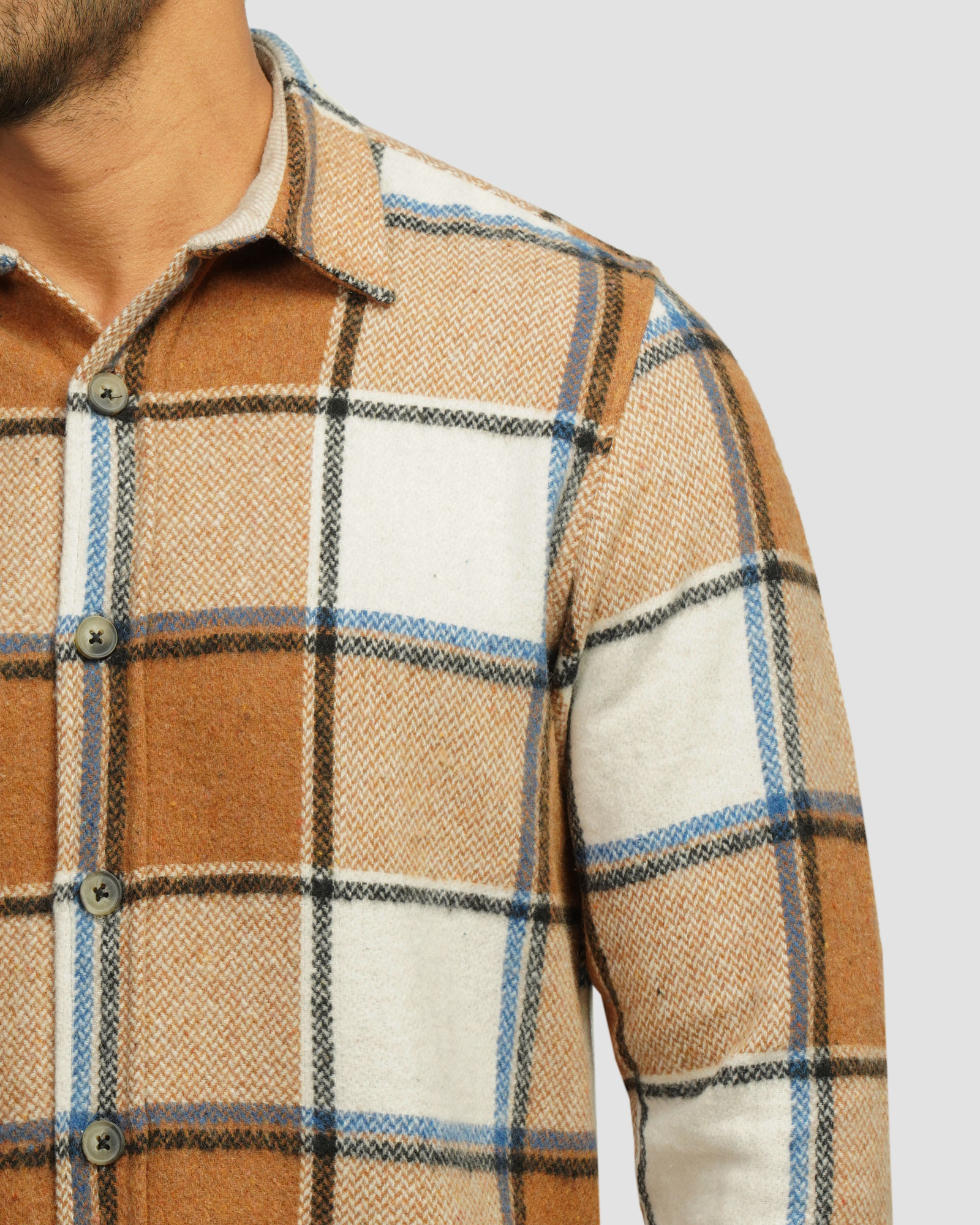 خرید و قیمت پیراهن ضخیم مردانه قهوه ای 24452316