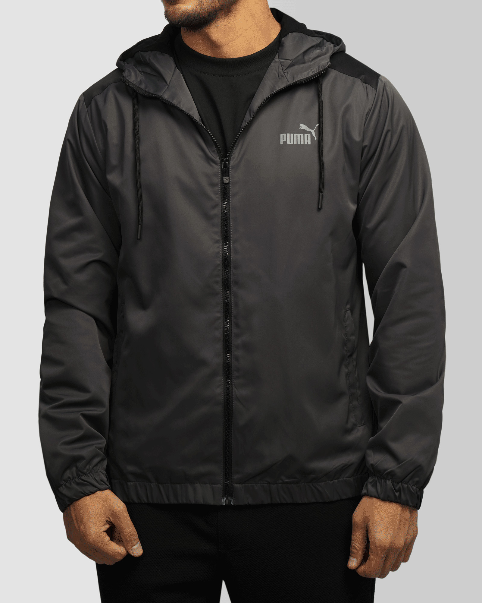 خرید و قیمت سویشرت شمعی کلاه دار مردانه خاکستری 84449179