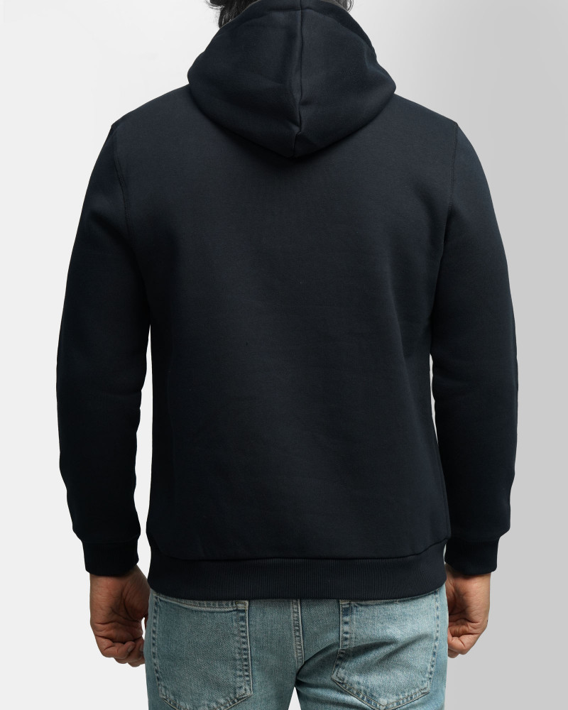 هودی کلاه دار طرح دار مردانه سرمه ای 84471291