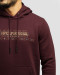 هودی کلاه دار طرح دار مردانه زرشکی 84471291