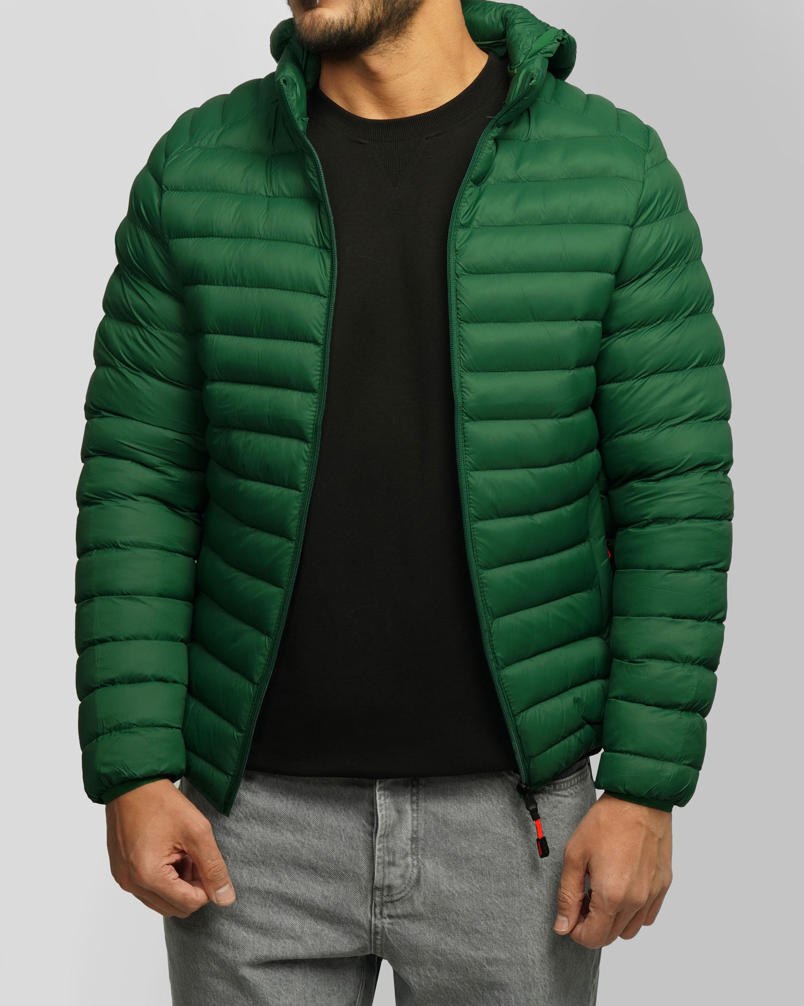 کاپشن مردانه کلاه دار سبز 24416411