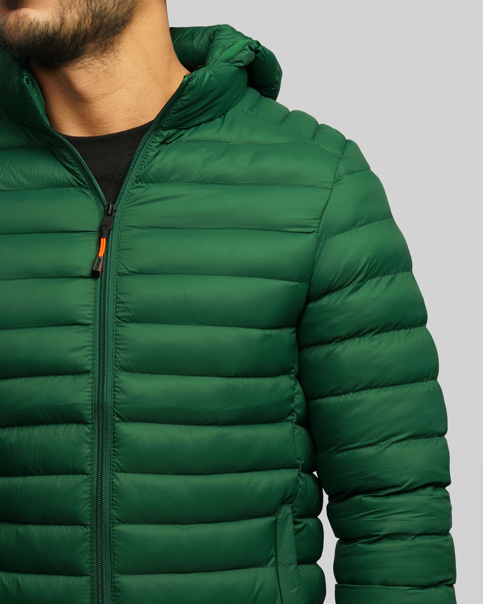 کاپشن مردانه کلاه دار سبز 24416411