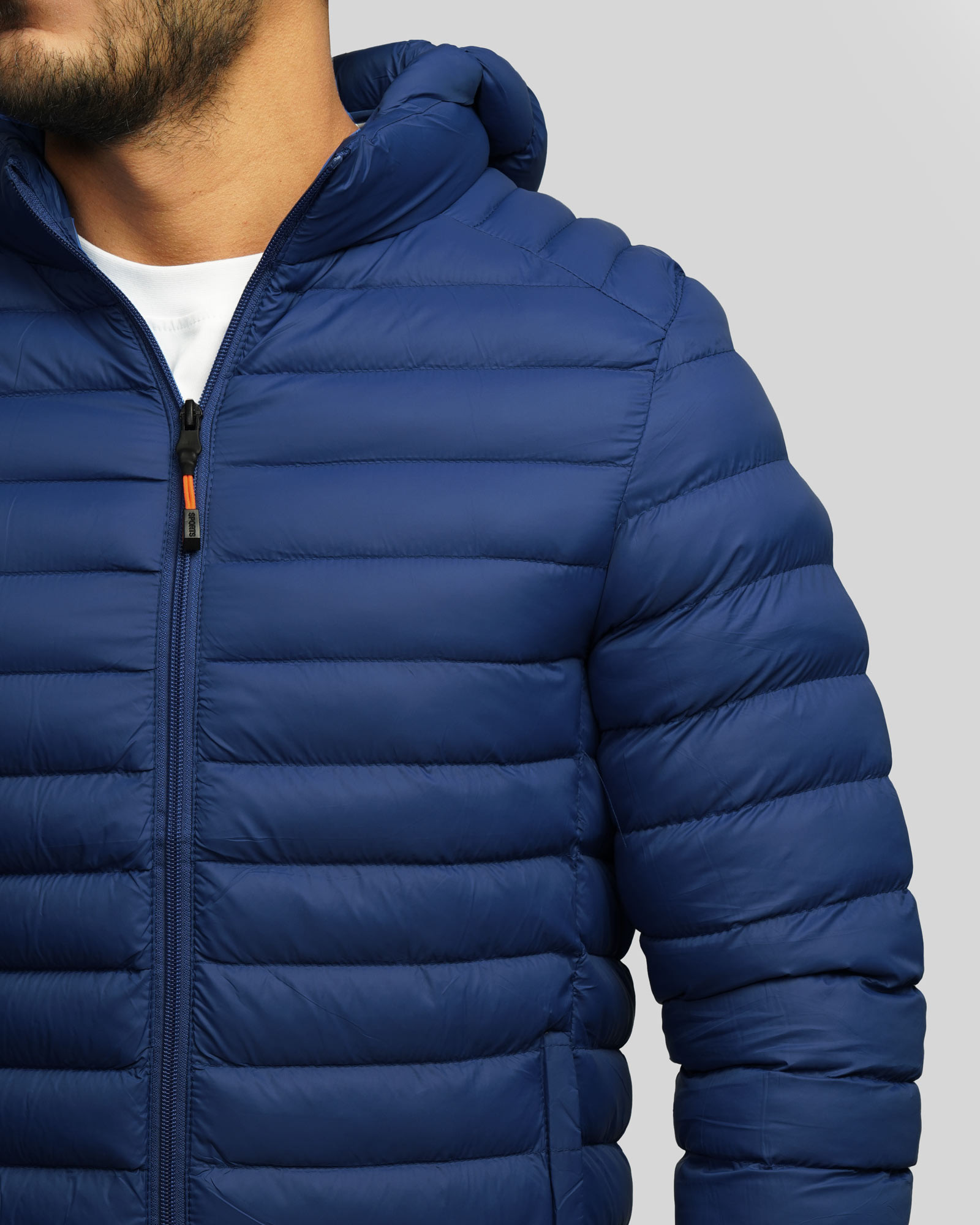 کاپشن مردانه کلاه دار آبی 24416411