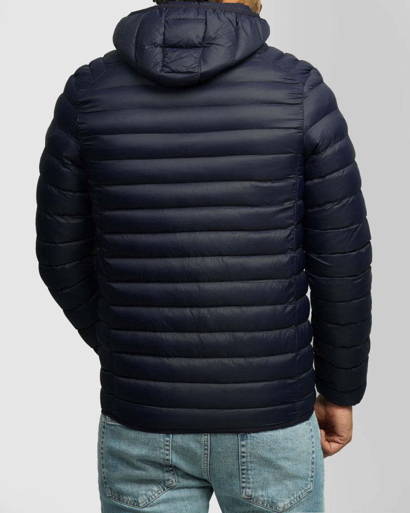 کاپشن مردانه کلاه دار سرمه ای 24416411