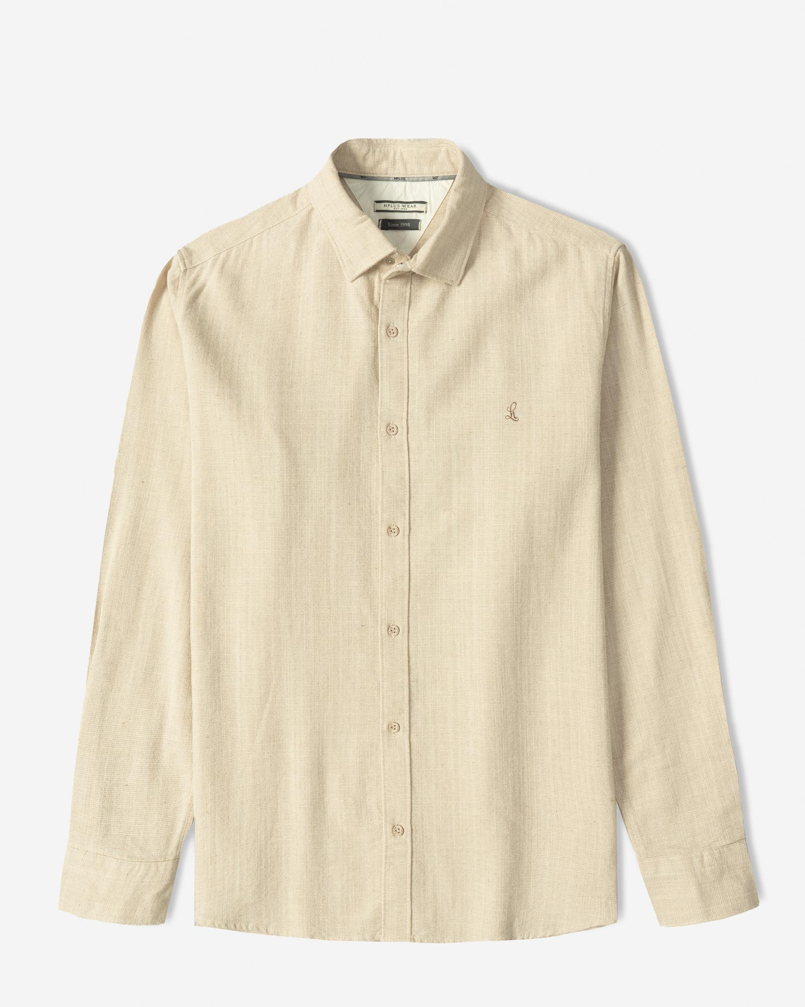 خرید و قیمت پیراهن آستین بلند مردانه کرم 24420519