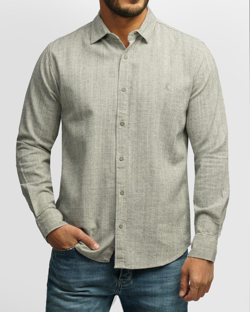 خرید و قیمت پیراهن آستین بلند مردانه خاکستری 24420519