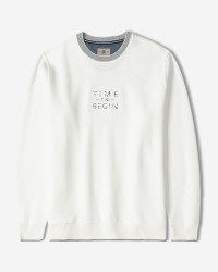 خرید و قیمت پلیور یقه گرد طرح دار مردانه سفید 84456164