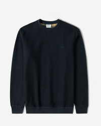 پلیور یقه گرد مردانه سلانیک ساده سرمه ای تیره 24256159