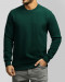 پلیور یقه گرد مردانه سلانیک ساده سبز تیره 24256159