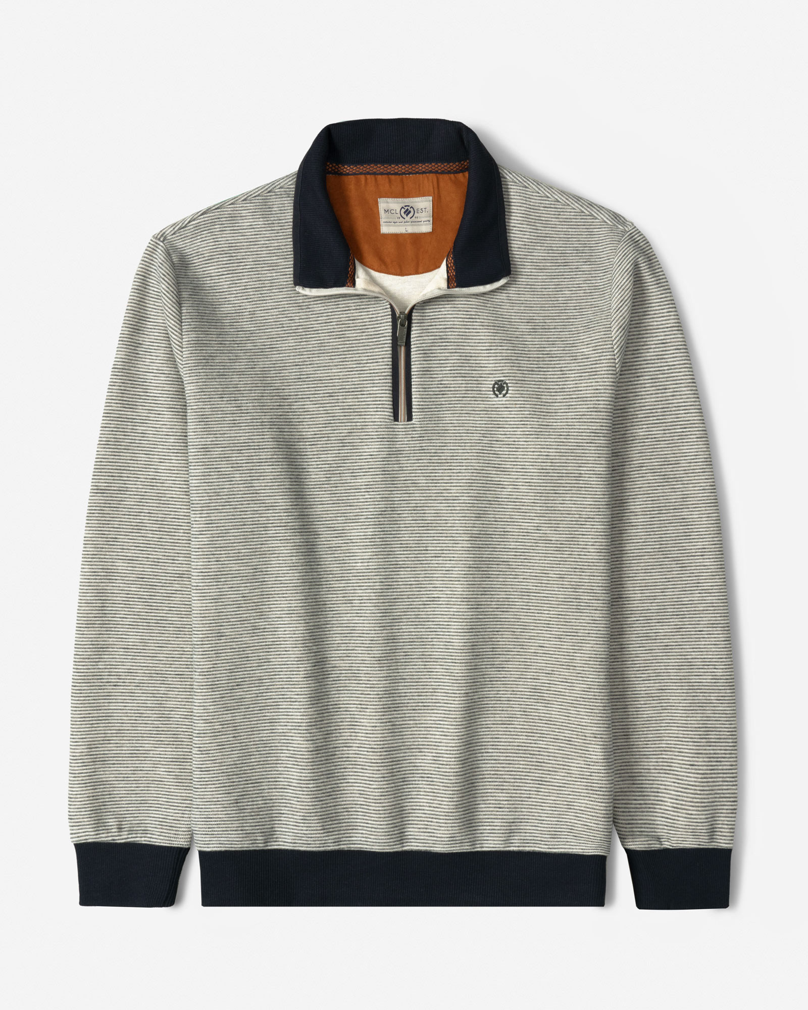 پلیور نیم زیپ مردانه سرمه ای 84441147