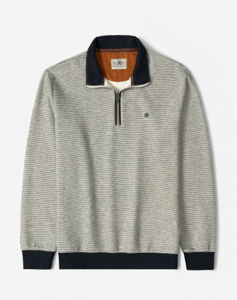 پلیور نیم زیپ مردانه سرمه ای 84441147