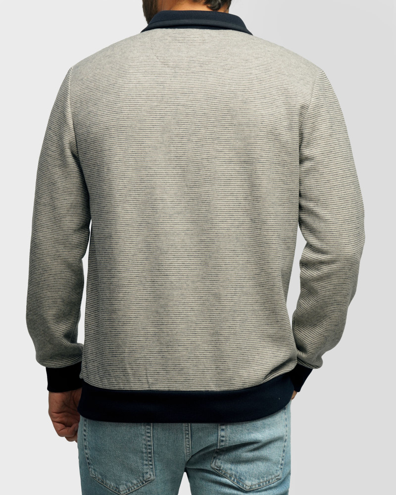 پلیور نیم زیپ مردانه سرمه ای 84441147