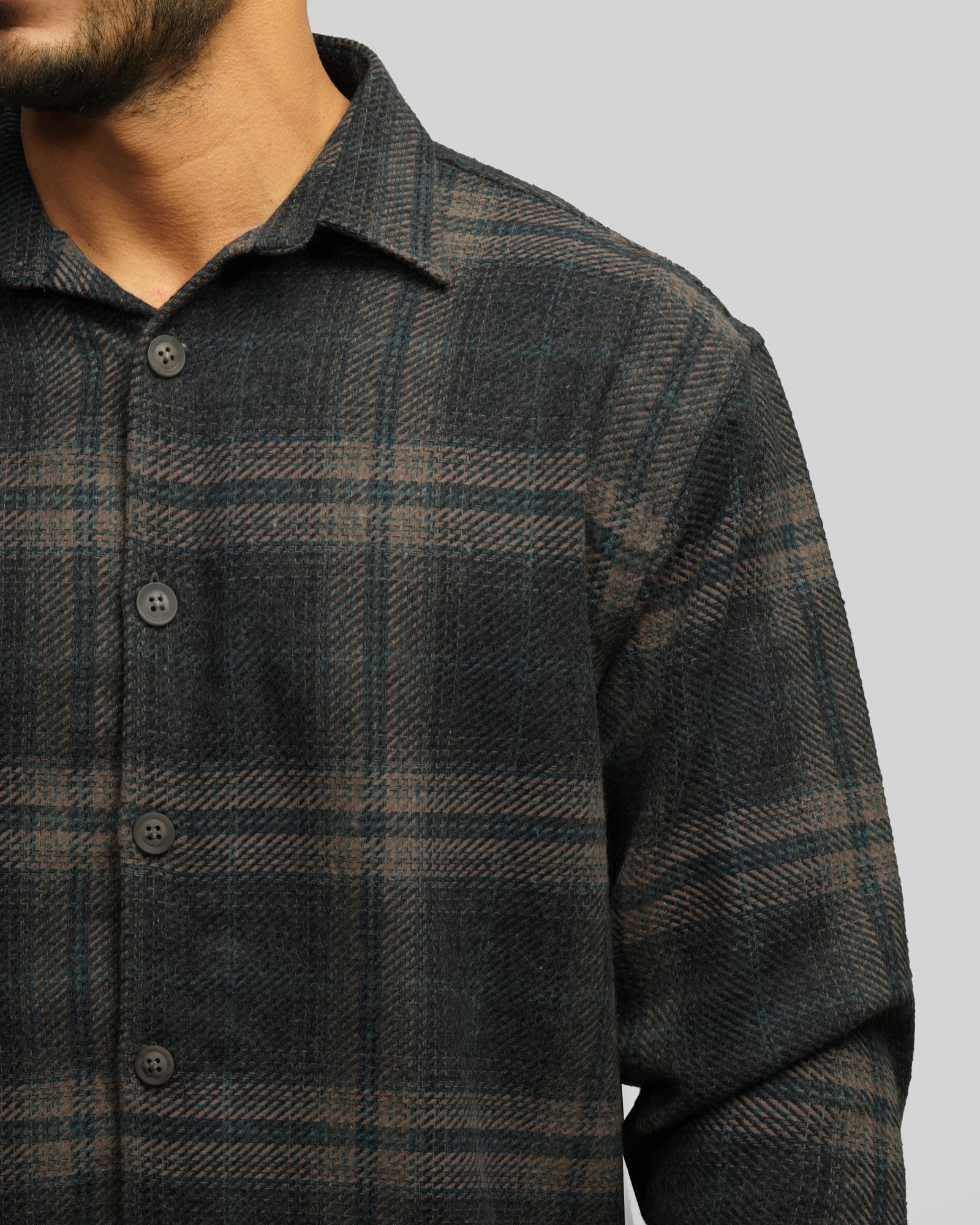 پیراهن ضخیم مردانه سرمه ای 24452341