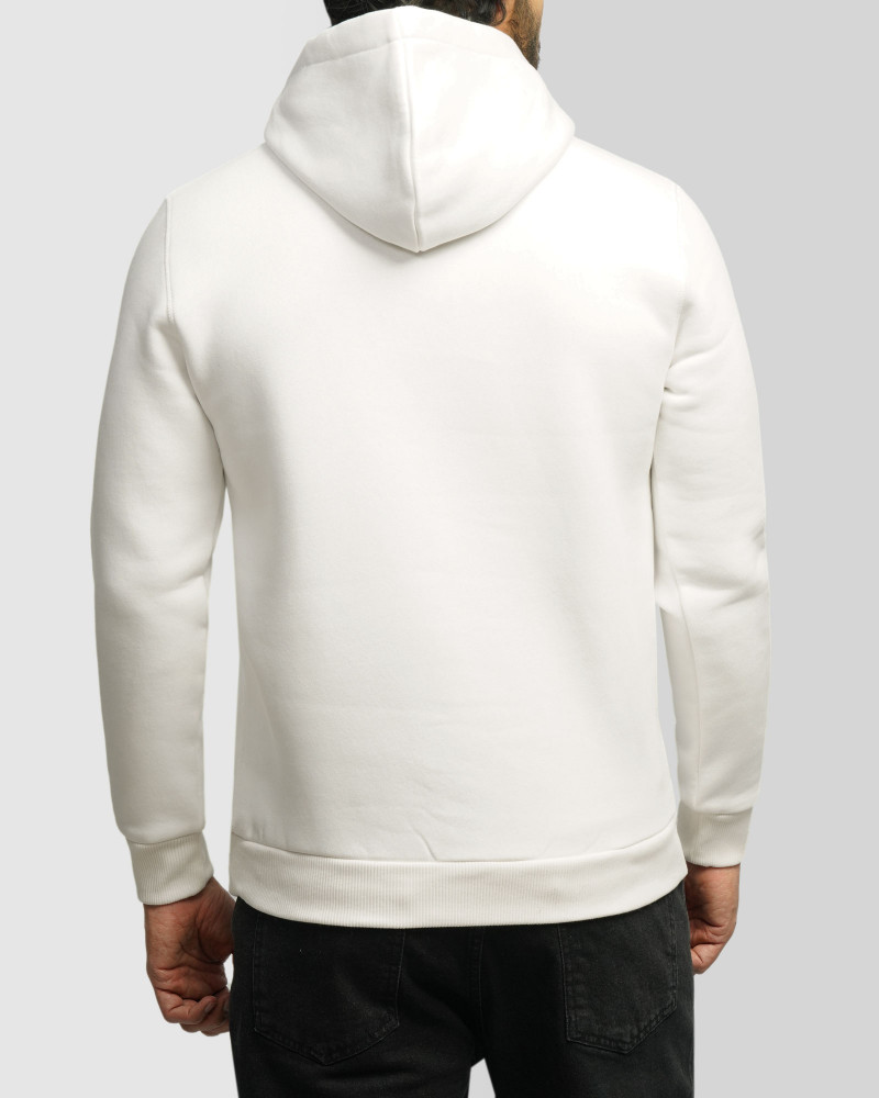 خرید و قیمت هودی کلاه دار طرح دار مردانه سفید 84471294