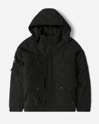 خرید و قیمت کاپشن مردانه کلاه دار مشکی 24316399