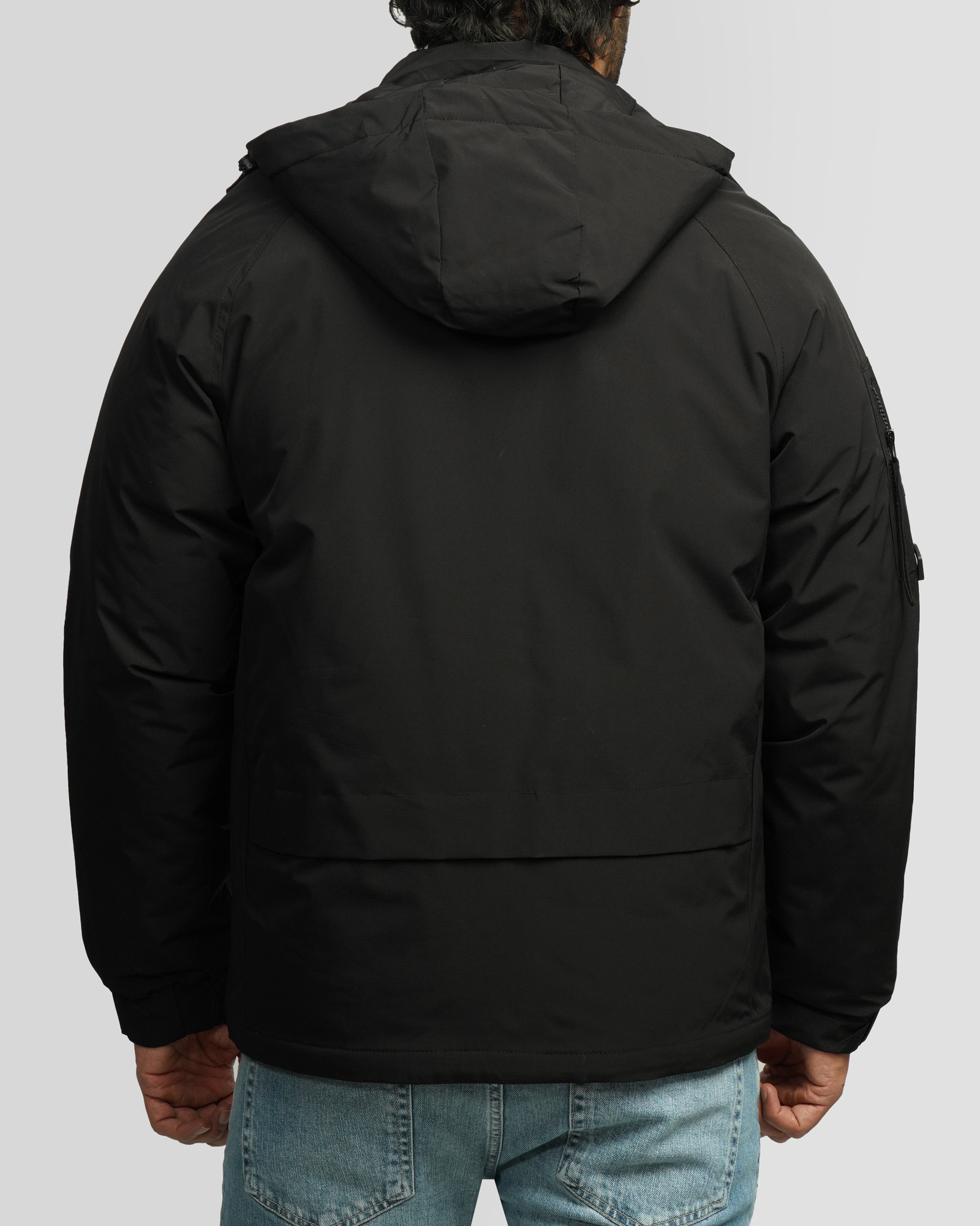 خرید و قیمت کاپشن مردانه کلاه دار مشکی 24316399