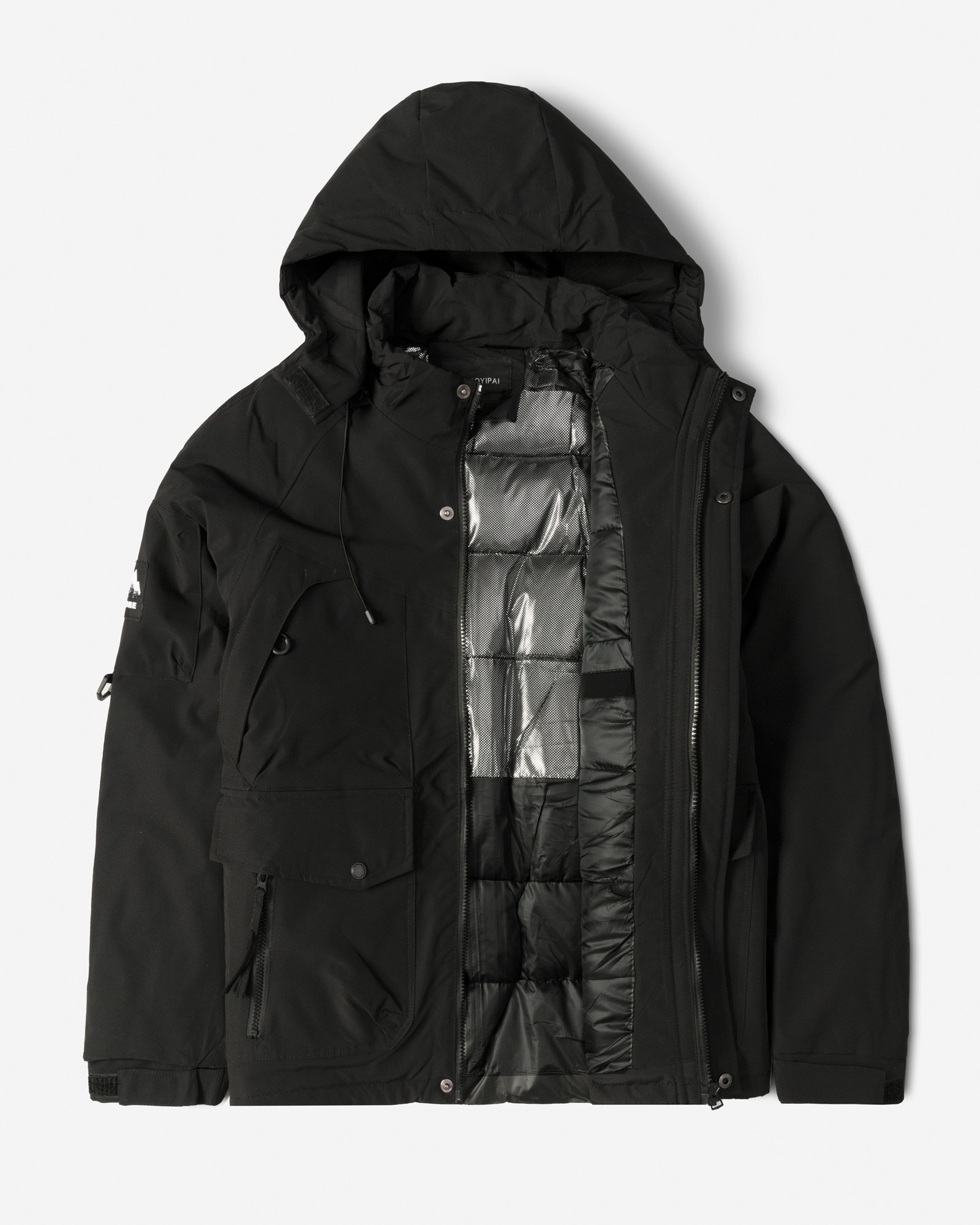 خرید و قیمت کاپشن مردانه کلاه دار مشکی 24316399