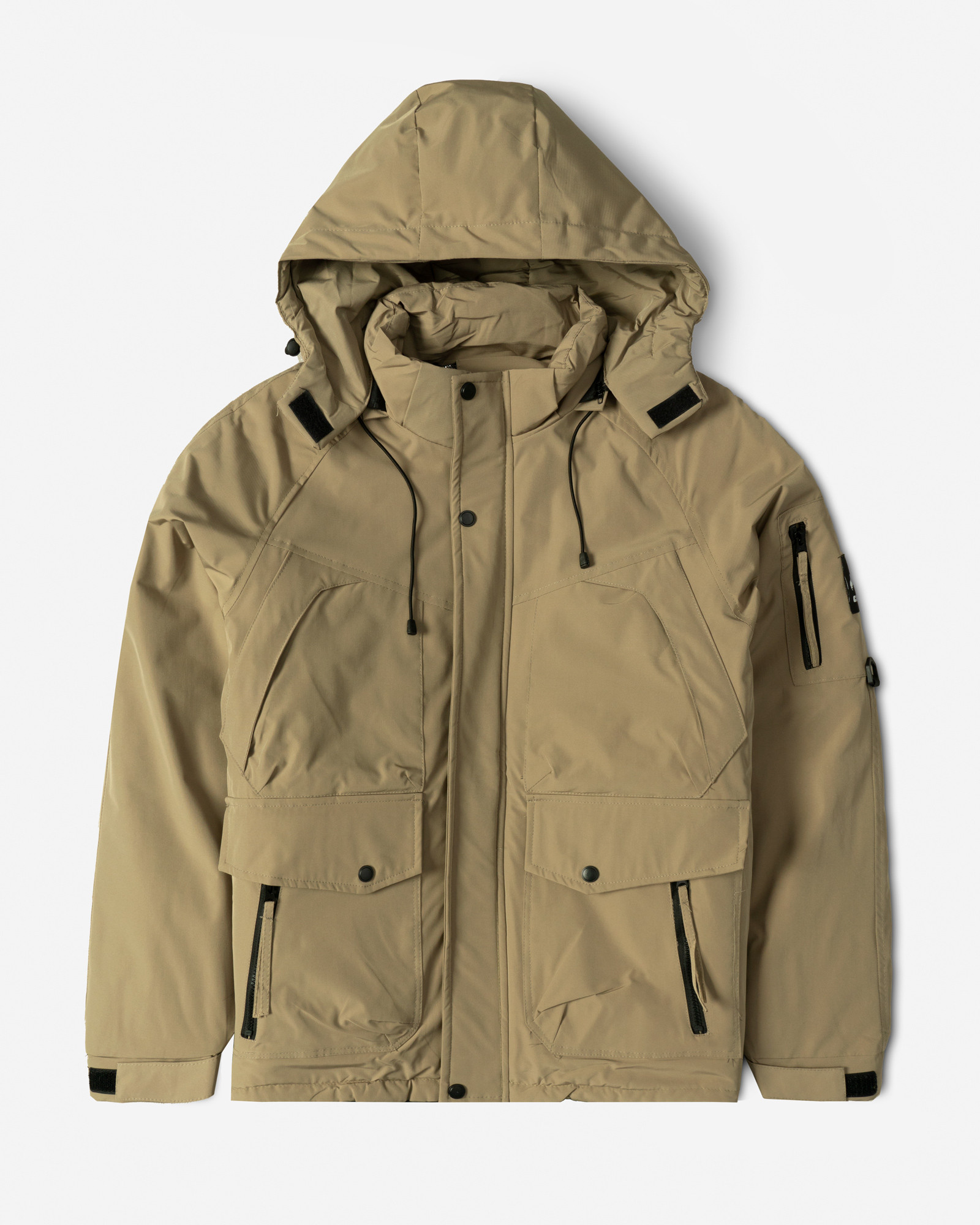 خرید و قیمت کاپشن مردانه کلاه دار خاکی 24316399