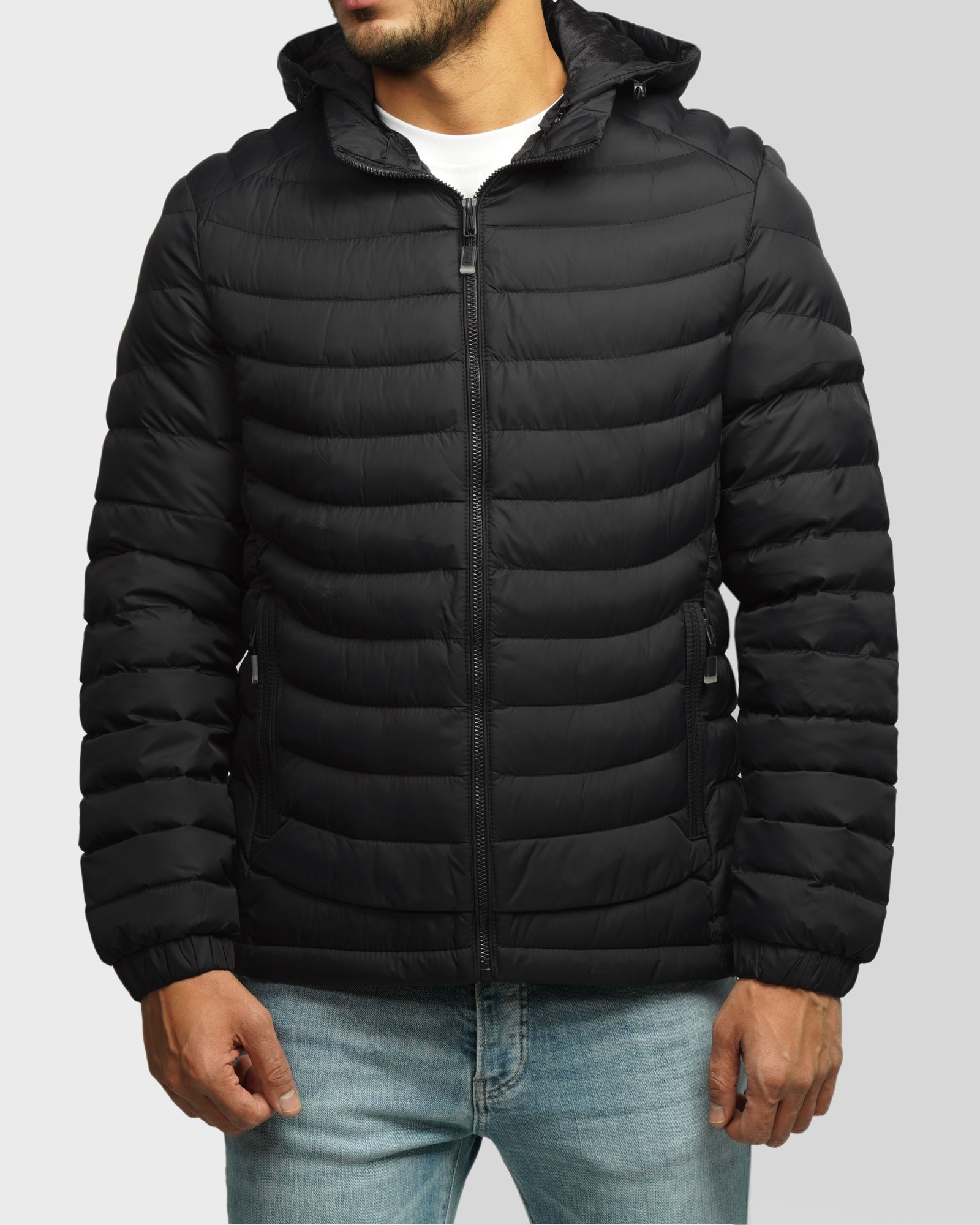 خرید و قیمت کاپشن مردانه کلاه دار سرمه ای 24416412