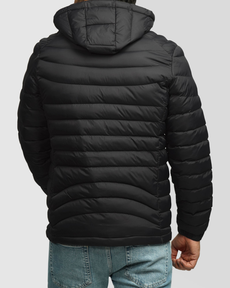 خرید و قیمت کاپشن مردانه کلاه دار سرمه ای 24416412