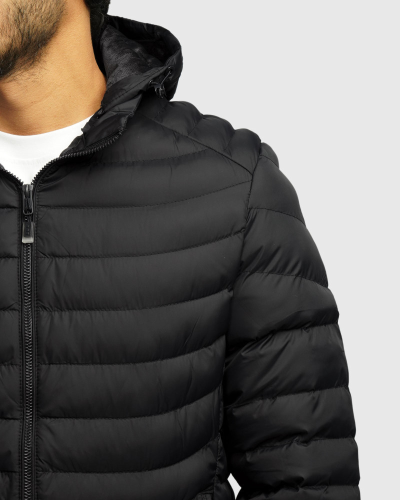 خرید و قیمت کاپشن مردانه کلاه دار سرمه ای 24416412