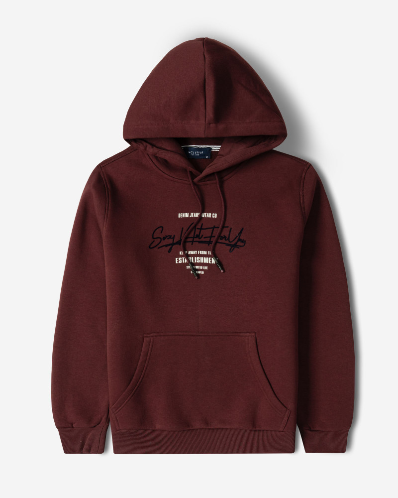 خرید و قیمت هودی کلاه دار طرح دار مردانه زرشکی 84471292