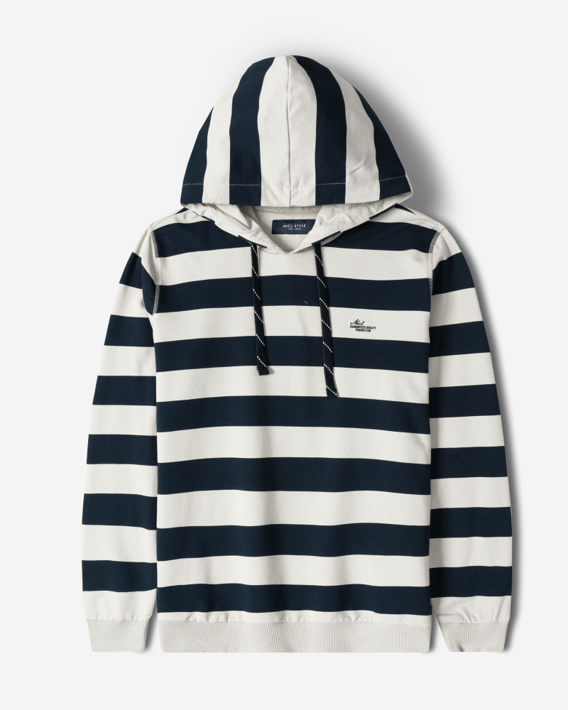 خرید و قیمت هودی کلاه دار طرح دار مردانه سرمه ای 84471295