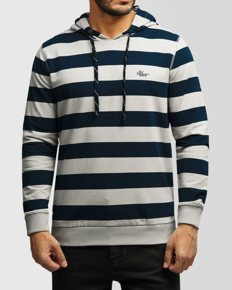 خرید و قیمت هودی کلاه دار طرح دار مردانه سرمه ای 84471295