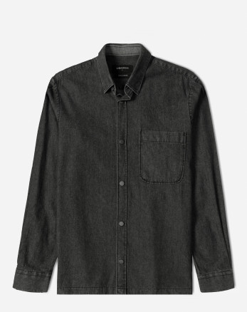 خرید و قیمت پیراهن جین آستین بلند ذغالی 24474178