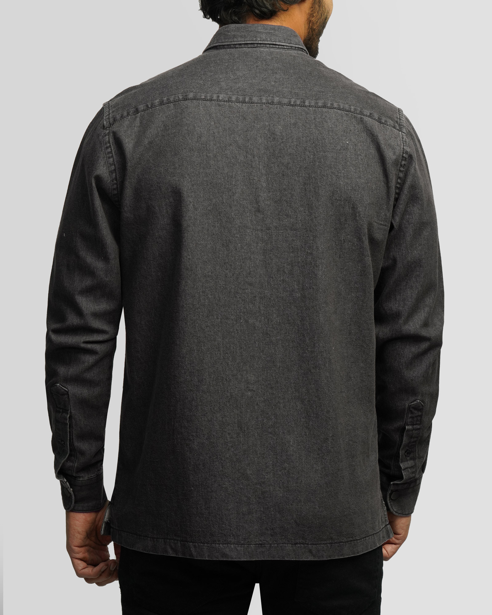 خرید و قیمت پیراهن جین آستین بلند خاکستری 24474178