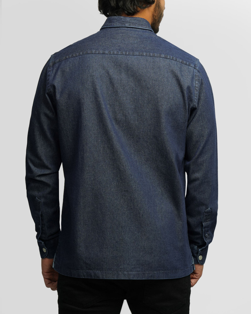 خرید و قیمت پیراهن جین آستین بلند سرمه ای 24474178