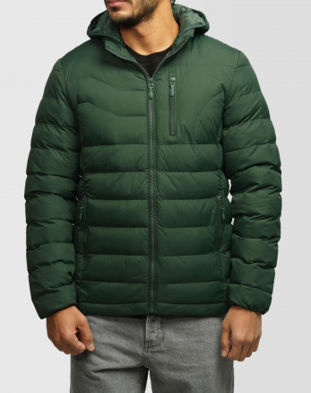 خرید و قیمت کاپشن مردانه کلاه دار سبز 24416414