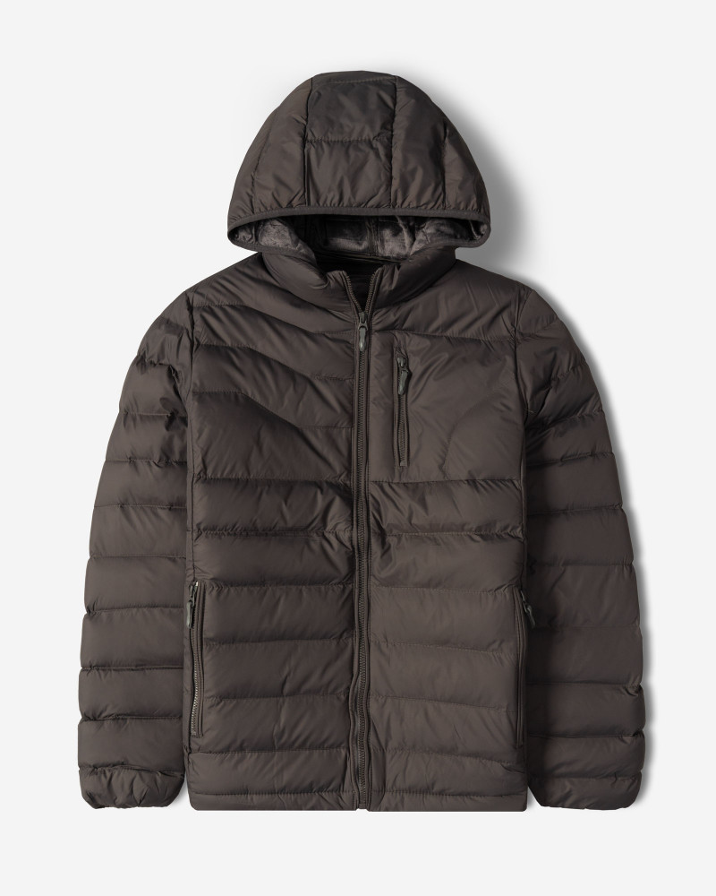 خرید و قیمت کاپشن مردانه کلاه دار خاکستری 24416414