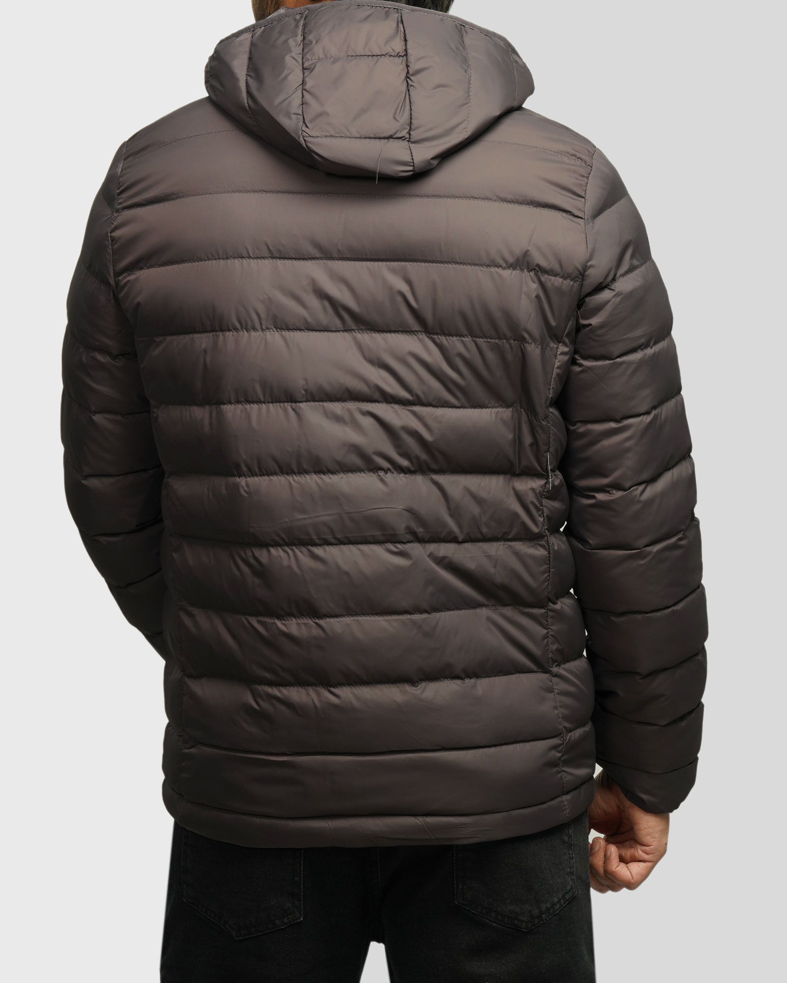 خرید و قیمت کاپشن مردانه کلاه دار خاکستری 24416414