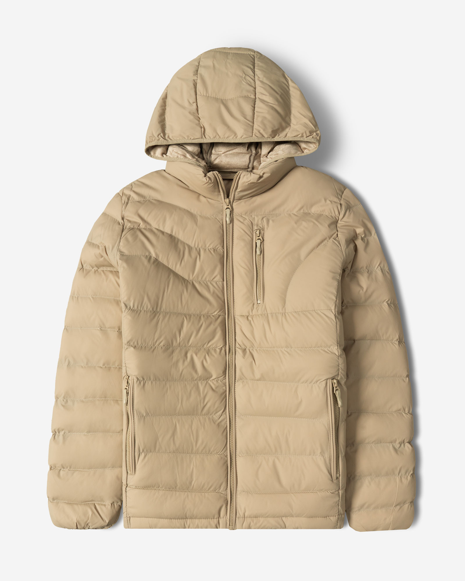 خرید و قیمت کاپشن مردانه کلاه دار کرم 24416414