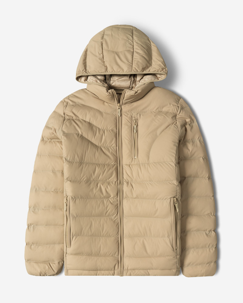 خرید و قیمت کاپشن مردانه کلاه دار کرم 24416414