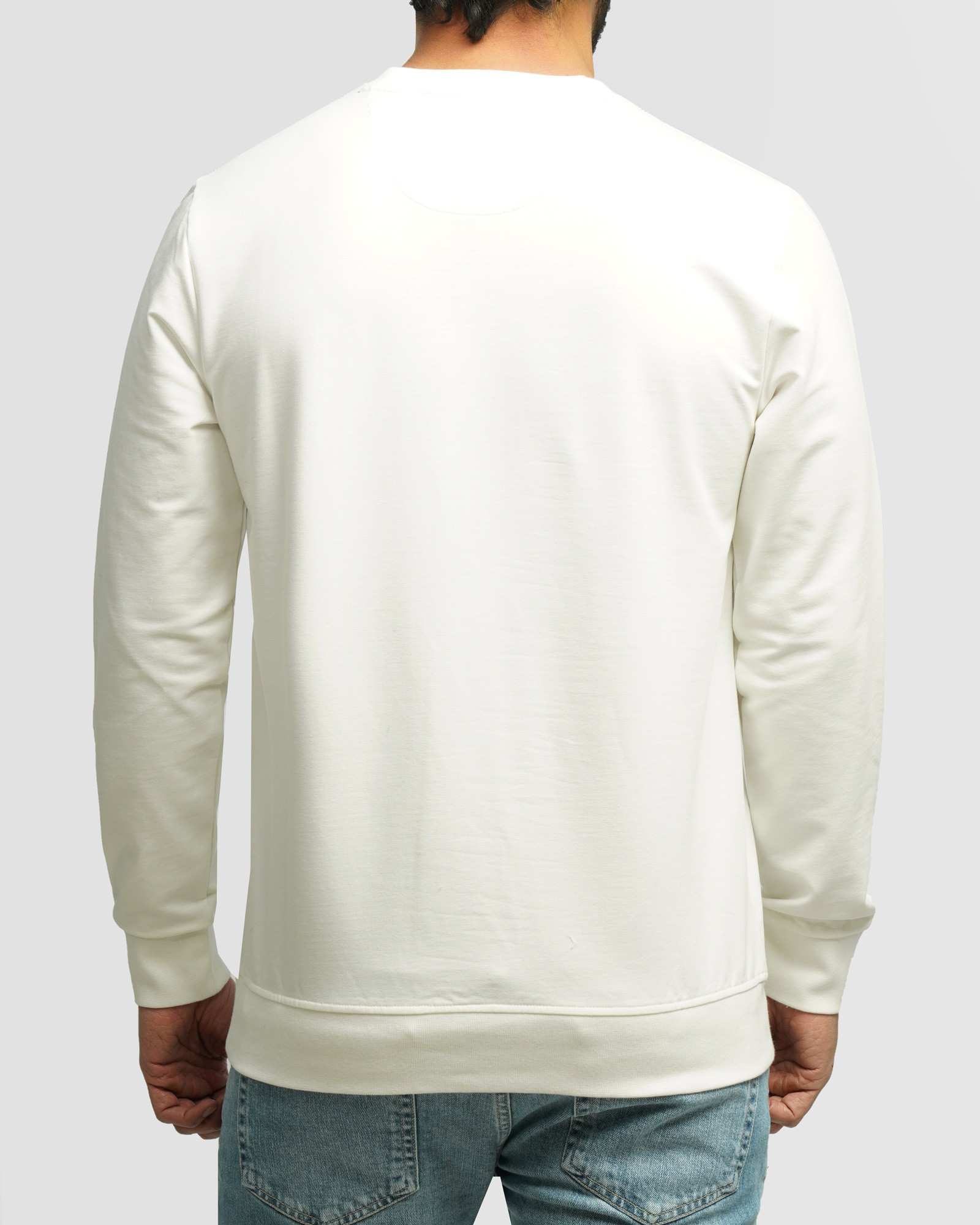 خرید و قیمت تیشرت آستین بلند یقه گرد مردانه سفید 84428153