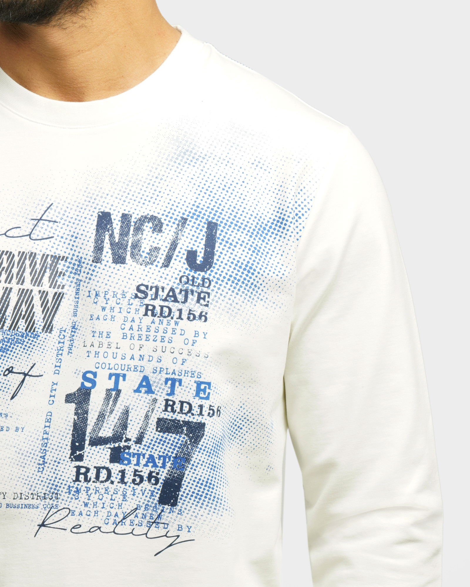 خرید و قیمت تیشرت آستین بلند یقه گرد مردانه سفید 84428153