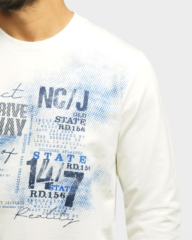 خرید و قیمت تیشرت آستین بلند یقه گرد مردانه سفید 84428153