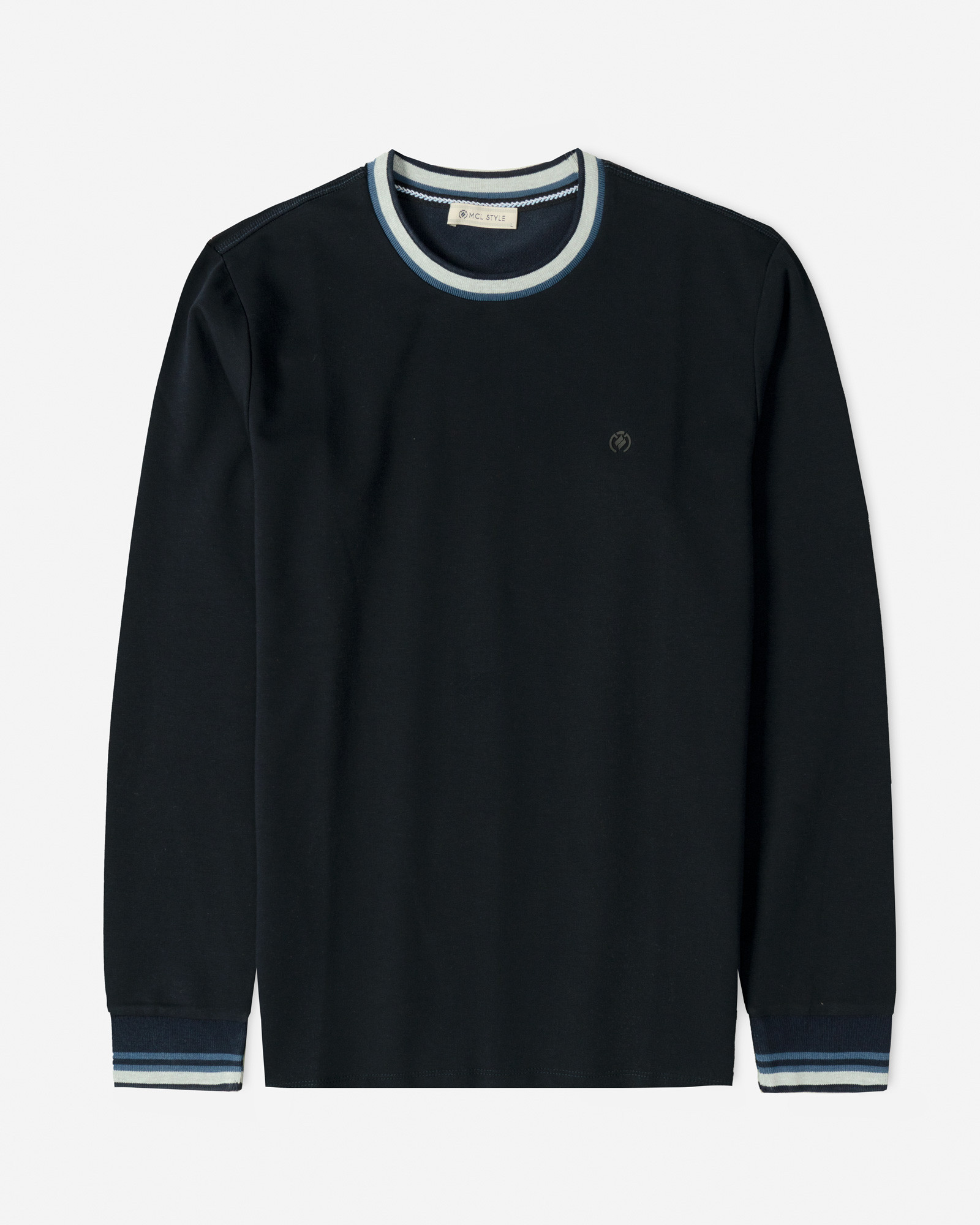 خرید و قیمت تیشرت آستین بلند یقه گرد مردانه سرمه ای 84428152