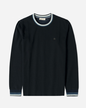 خرید و قیمت تیشرت آستین بلند یقه گرد مردانه سرمه ای 84428152