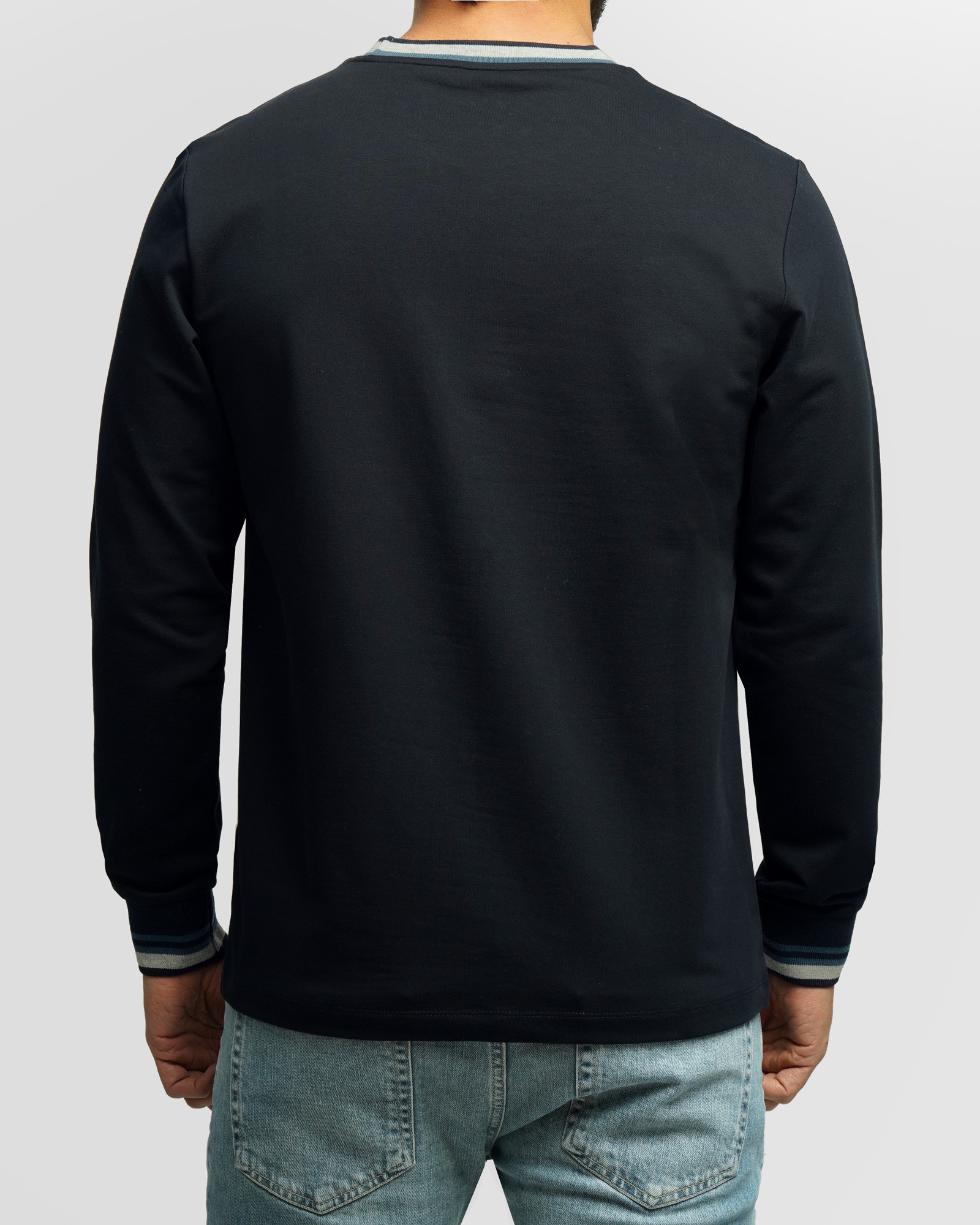 خرید و قیمت تیشرت آستین بلند یقه گرد مردانه سرمه ای 84428152