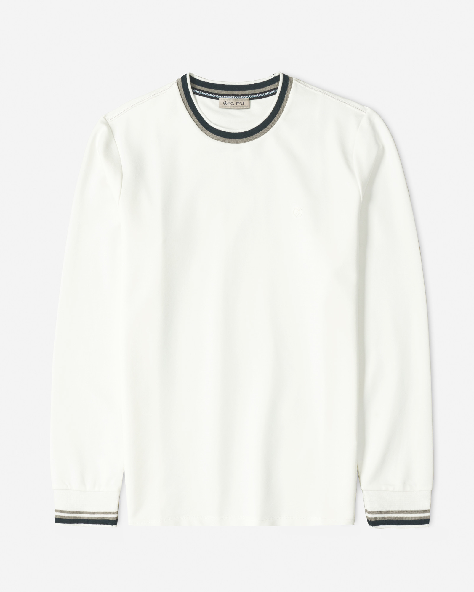 خرید و قیمت تیشرت آستین بلند یقه گرد مردانه سفید 84428152