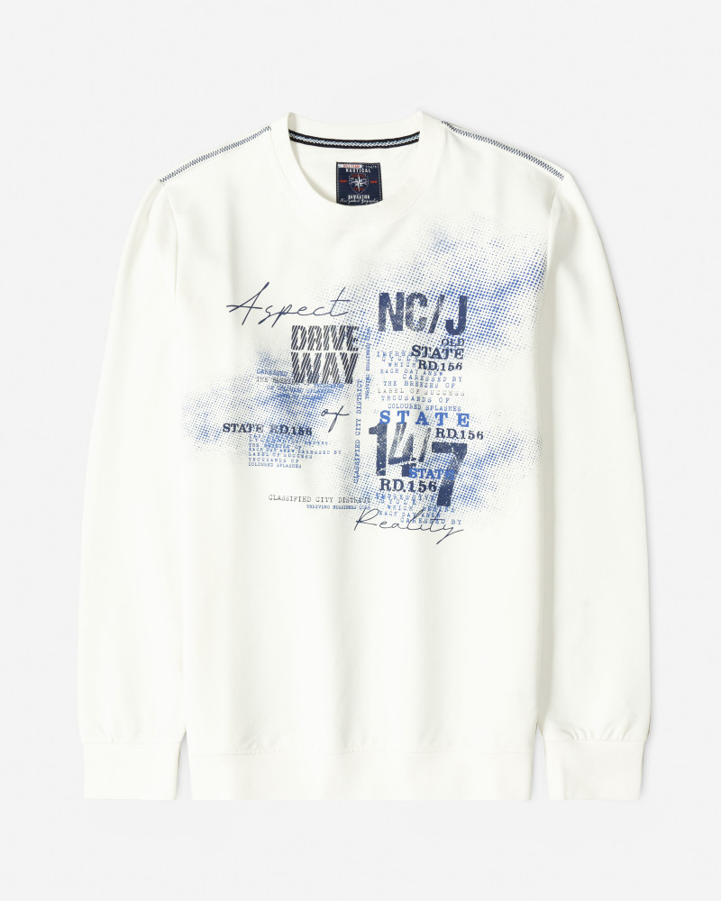 خرید و قیمت تیشرت آستین بلند یقه گرد مردانه سفید 84428153