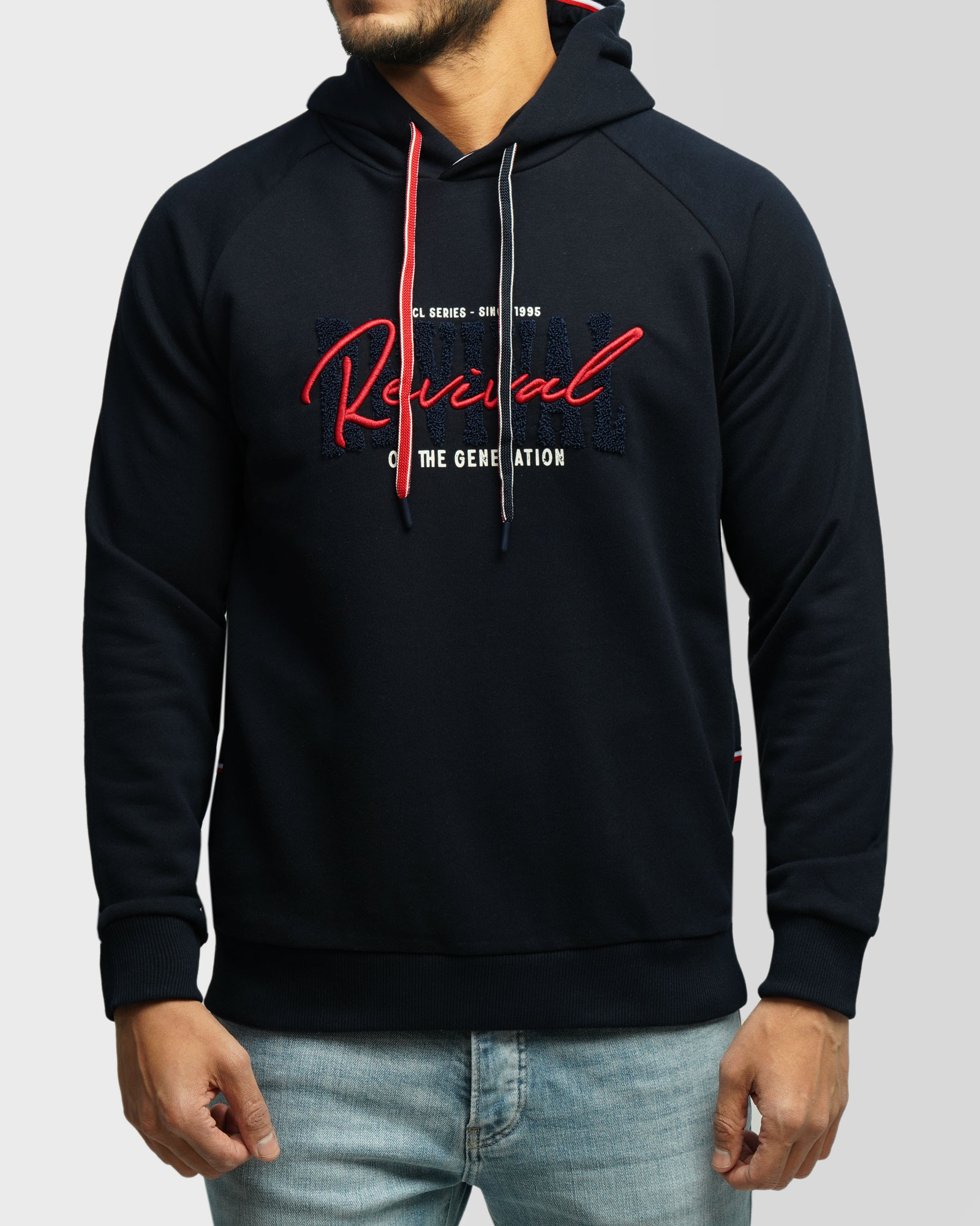 خرید و قیمت هودی کلاه دار طرح دار مردانه سرمه ای 84471293