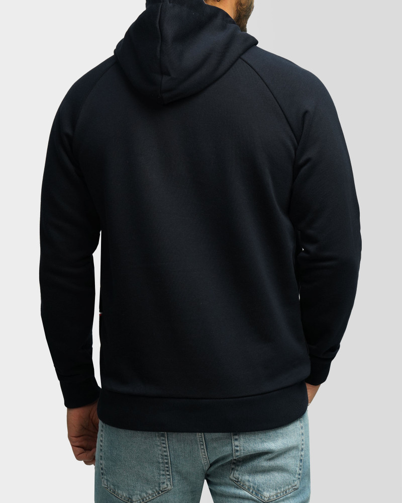 خرید و قیمت هودی کلاه دار طرح دار مردانه سرمه ای 84471293